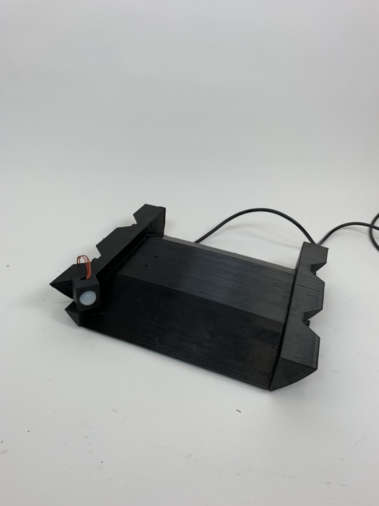 Het prototype van de drempel met lichtsluis.